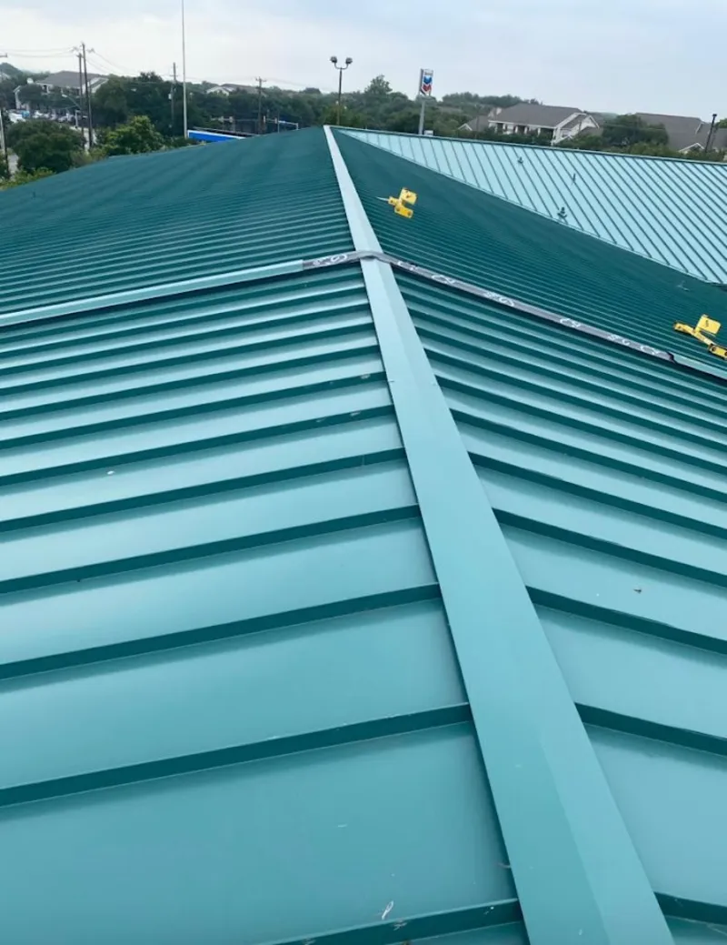 Green commercial metal roof ridge and valley for Metal Roof Repair in Acworth